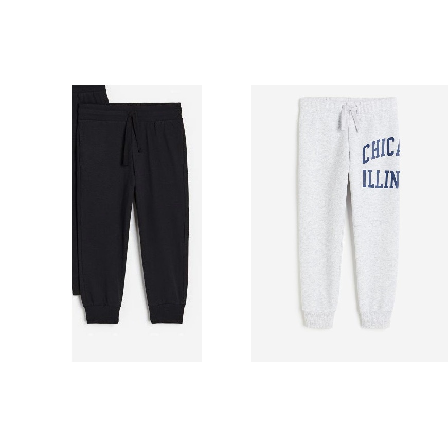 [Bibonkid] กางเกงจ็อกเกอร์ผ้าฝ้าย/ผ้านวมสําหรับเด็ก HM US ขนาดตั้งแต่ 1.5-2y ถึง 9-10y