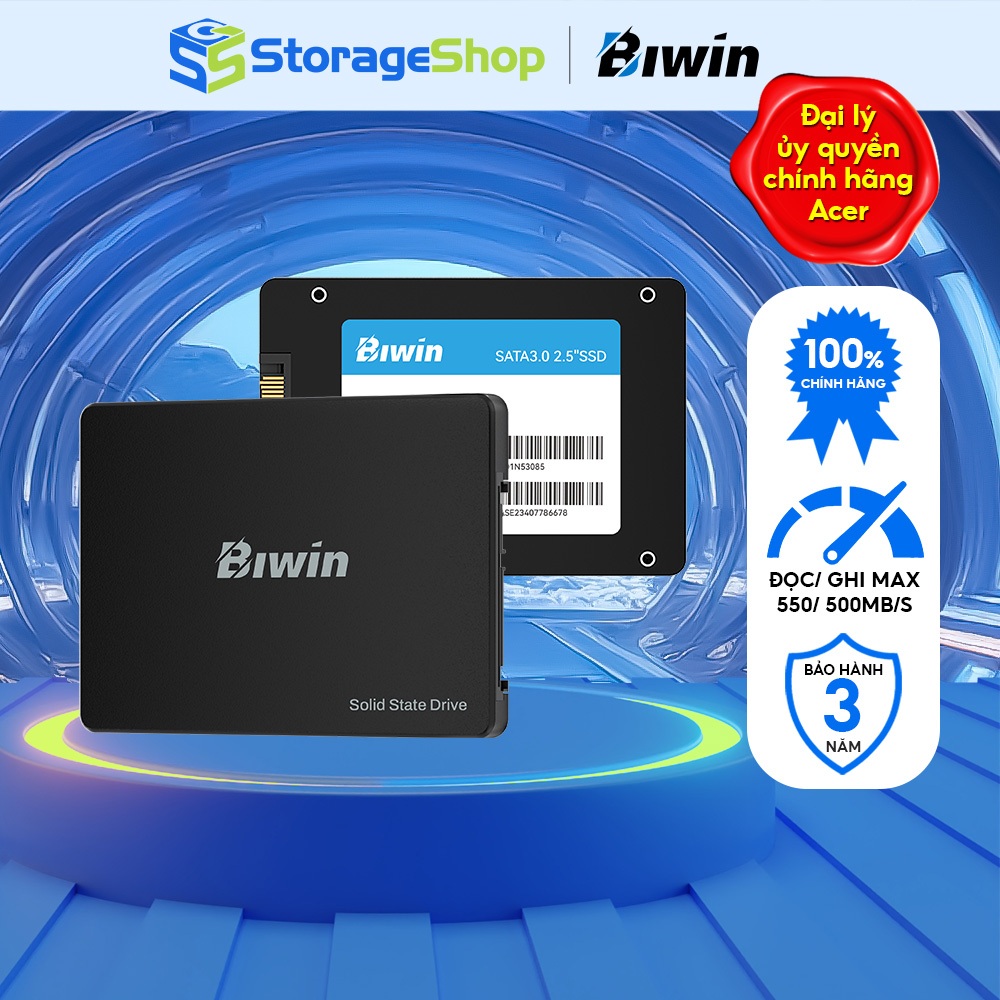 Biwin M100 SSD SATA-III ฮาร์ดไดรฟ์ 2.5 นิ้ว