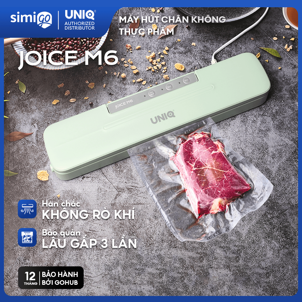 UNIQ Joico M6 65000 Pa เครื่องซีลสูญญากาศอาหาร, เครื่องซีลสูญญากาศในครัวเรือนขนาดเล็กแบบมือถือ, เครื