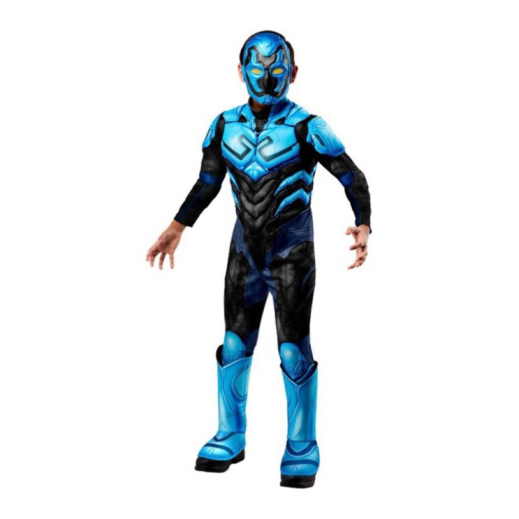 ชุดจั๊มสูทฮาโลวีน & Rubies Boy (หน้ากากเครื่องแต่งกาย Blue Beetle DC Blue Beetle