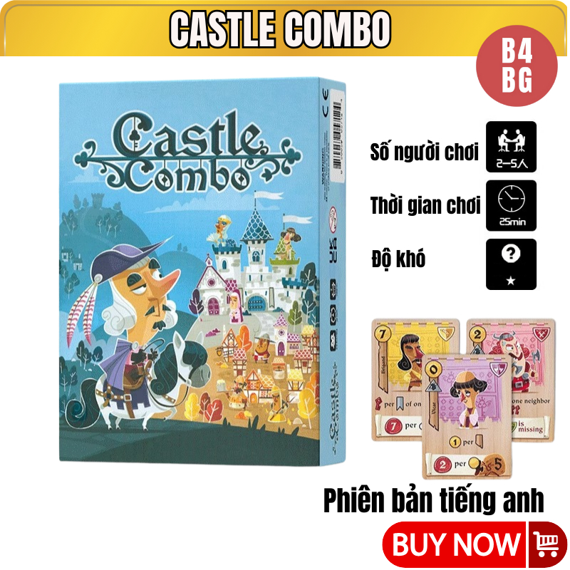 เกมกระดาน Castle Combo 2024 เกมก่อสร้างอาณาจักรเวอร์ชั่นภาษาอังกฤษ - B4KIDS