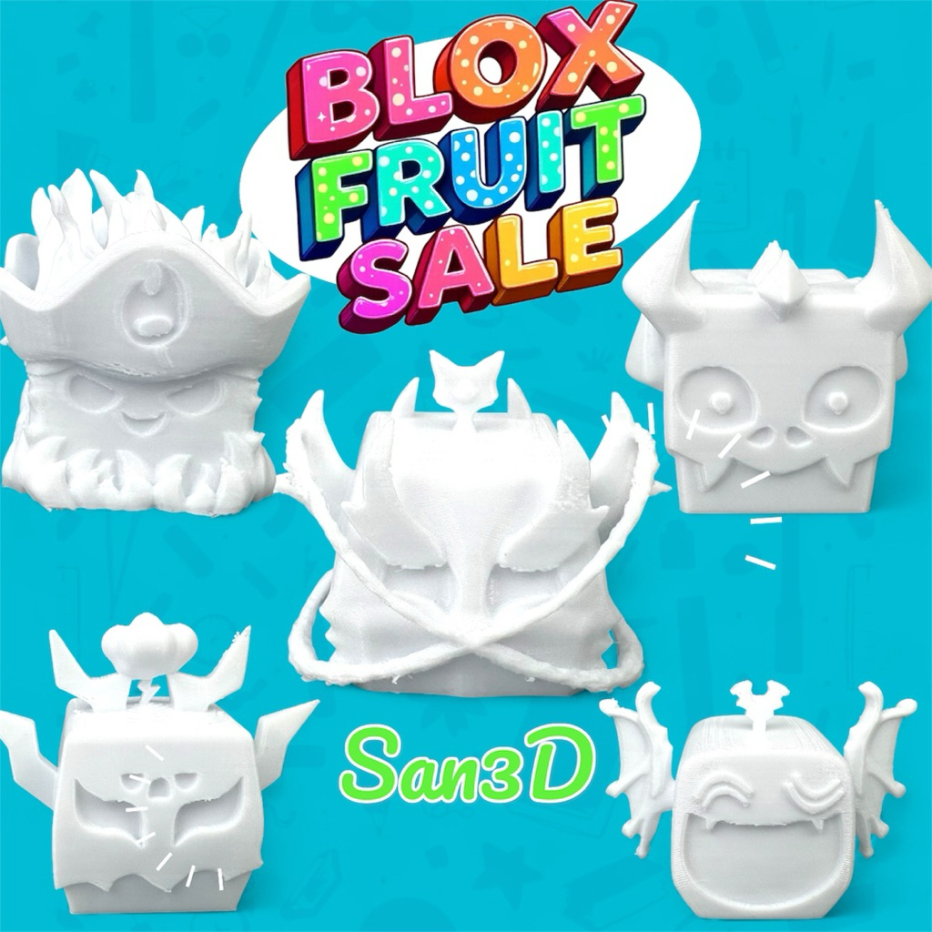 Blox Fruits - Unique Blox Fruits Toy Devil Fruit Model (สีไม่) - พิมพ์ 3 มิติ