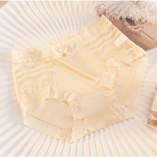 [Peinn] ชุดชั้นในสตรี Peinn QLS31 ทําจากผ้าไหมน้ําแข็งน้ําหนักเบาพิเศษพร้อมขอบลูกไม้