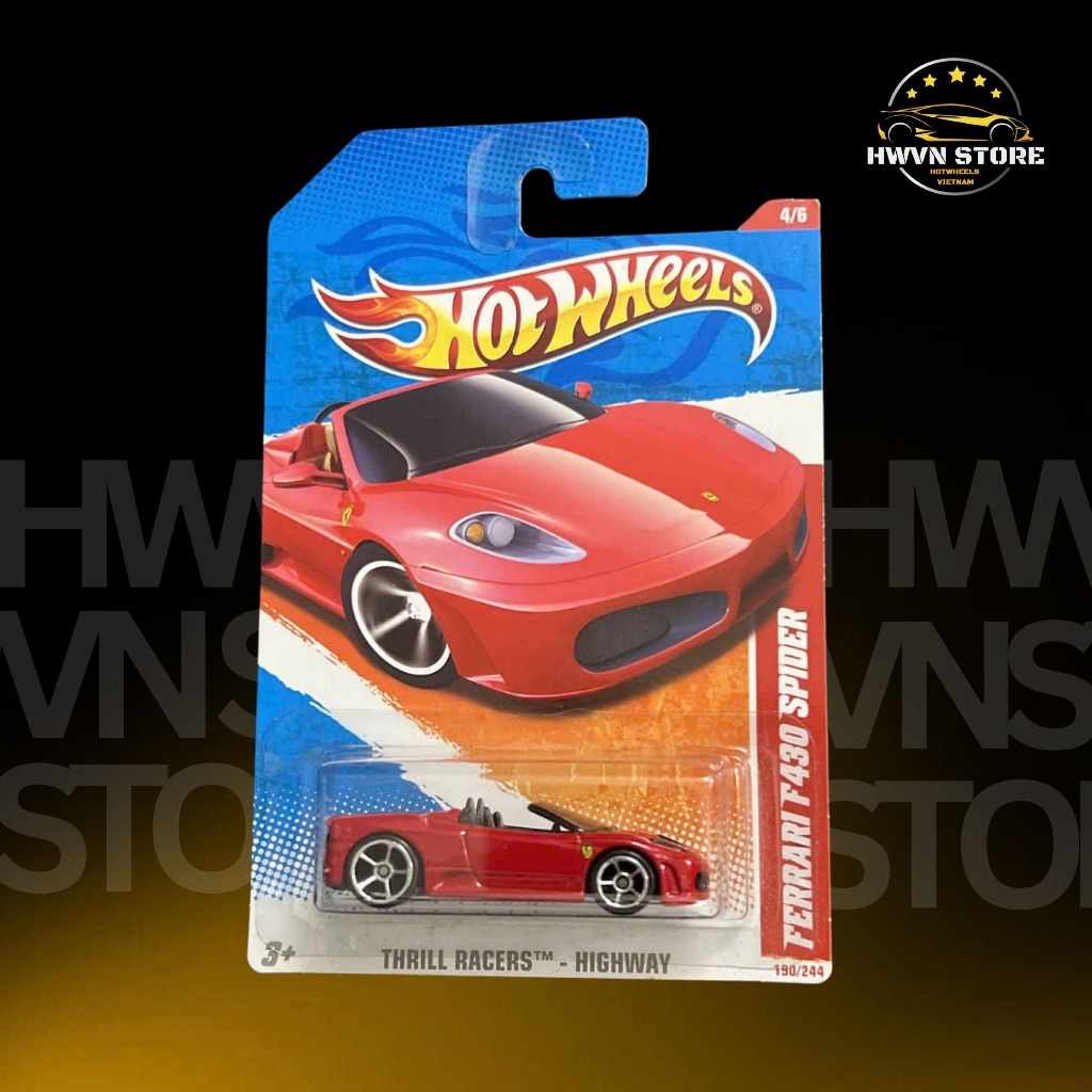 รถโมเดล Hotwheels Ferrari F430 Spider สีแดง