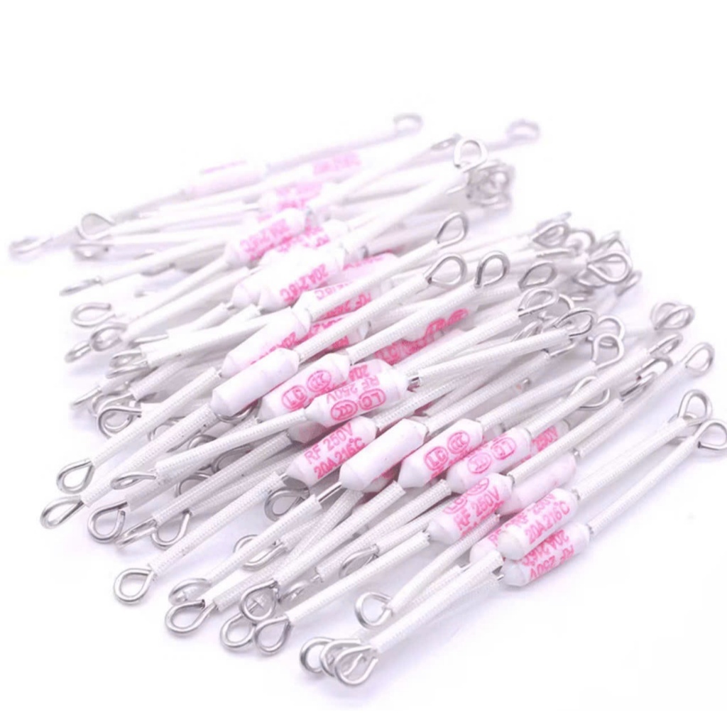 Combo 10 ฟิวส์อุณหภูมิเซรามิก RF20A 216C 9CM