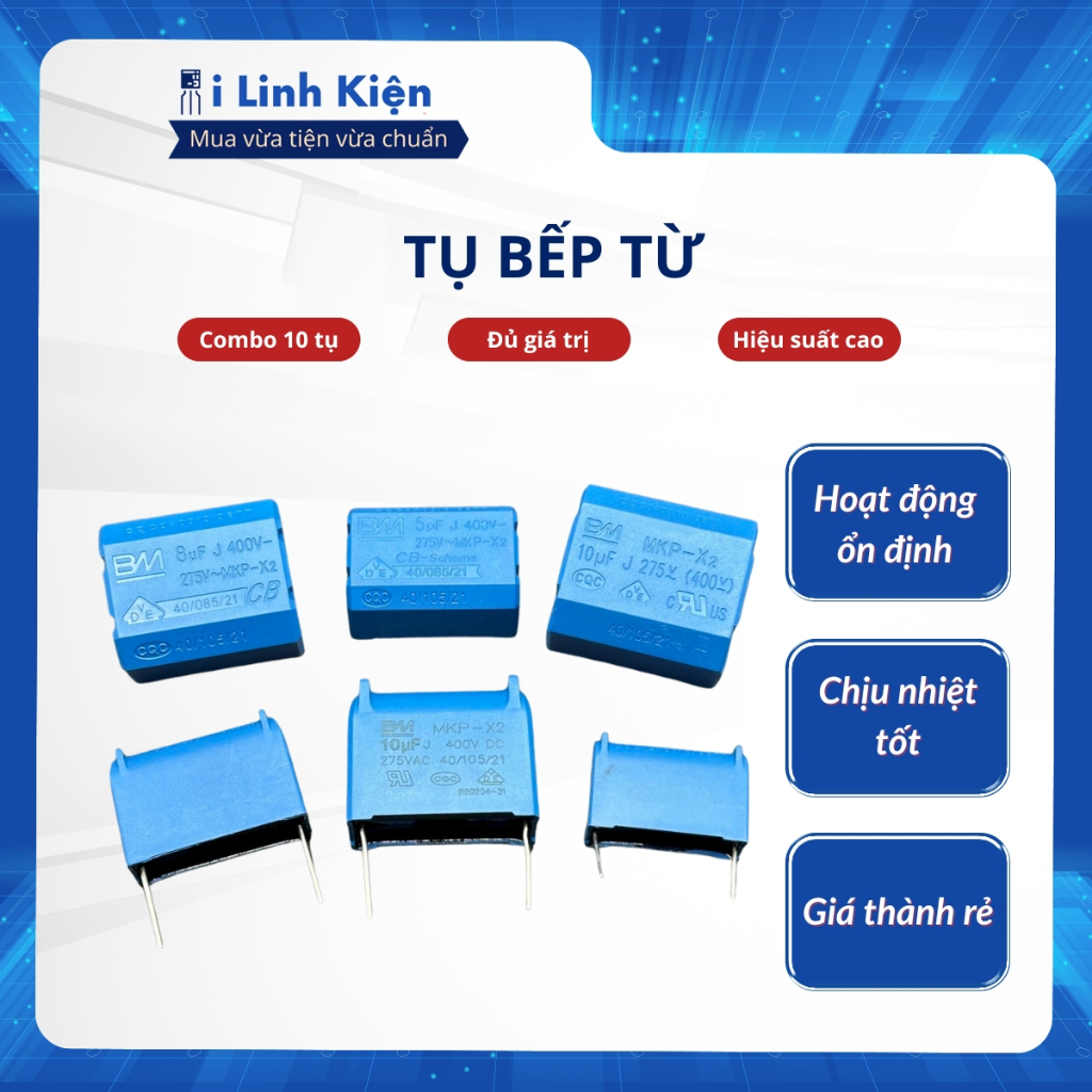 ตัวเก็บประจุเตาแม่เหล็กไฟฟ้า 0.24UF 0.27UF 0.33UF 2UF 4UF 5UF 6UF 7UF 8UF 10UF Combo 10.