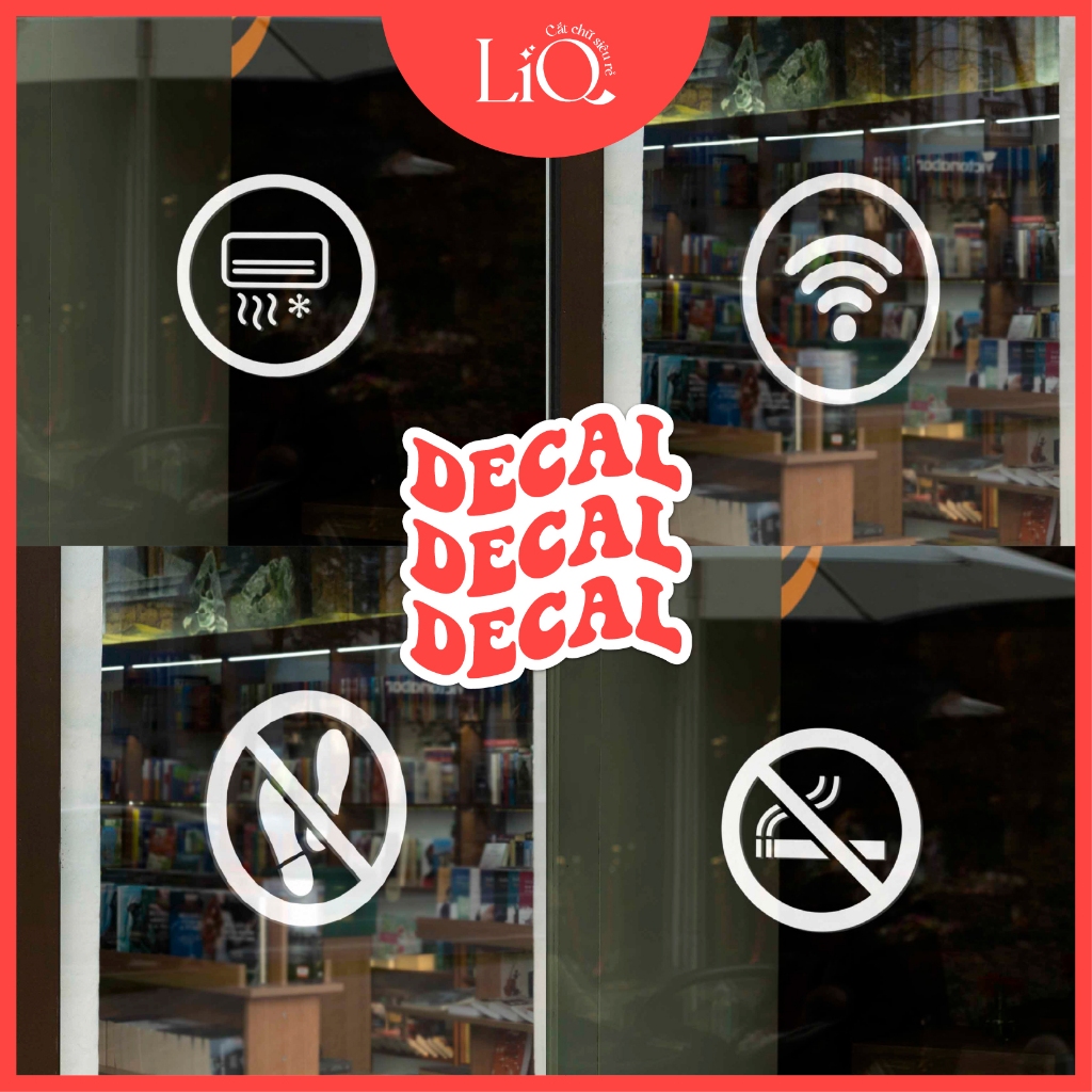 สติ๊กเกอร์ตกแต่ง ICON Shop - ไอคอนเตือนลูกค้า - สติ๊กเกอร์ ICON