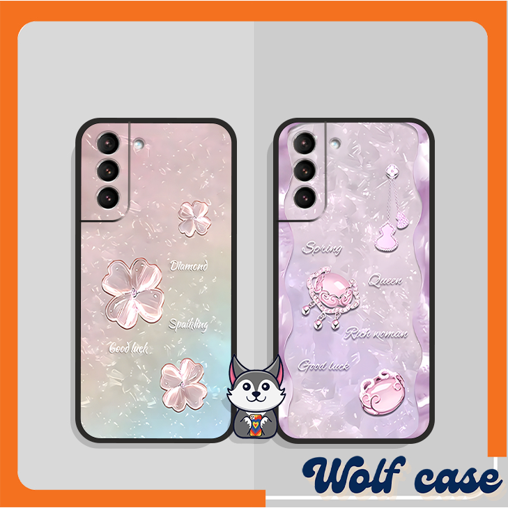 Samsung S22 5G - S22 Plus (S22+) - S22 Ultra 5G Case พิมพ์ลายดอกไม้และลายหินอ่อนสวยงาม