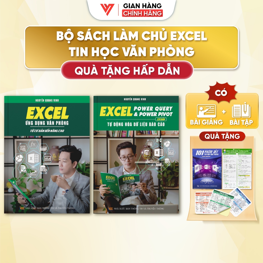 Combo 2 เล่ม Excel และ Excel Power Query Books & Pivot - Nugen Quang Vinh