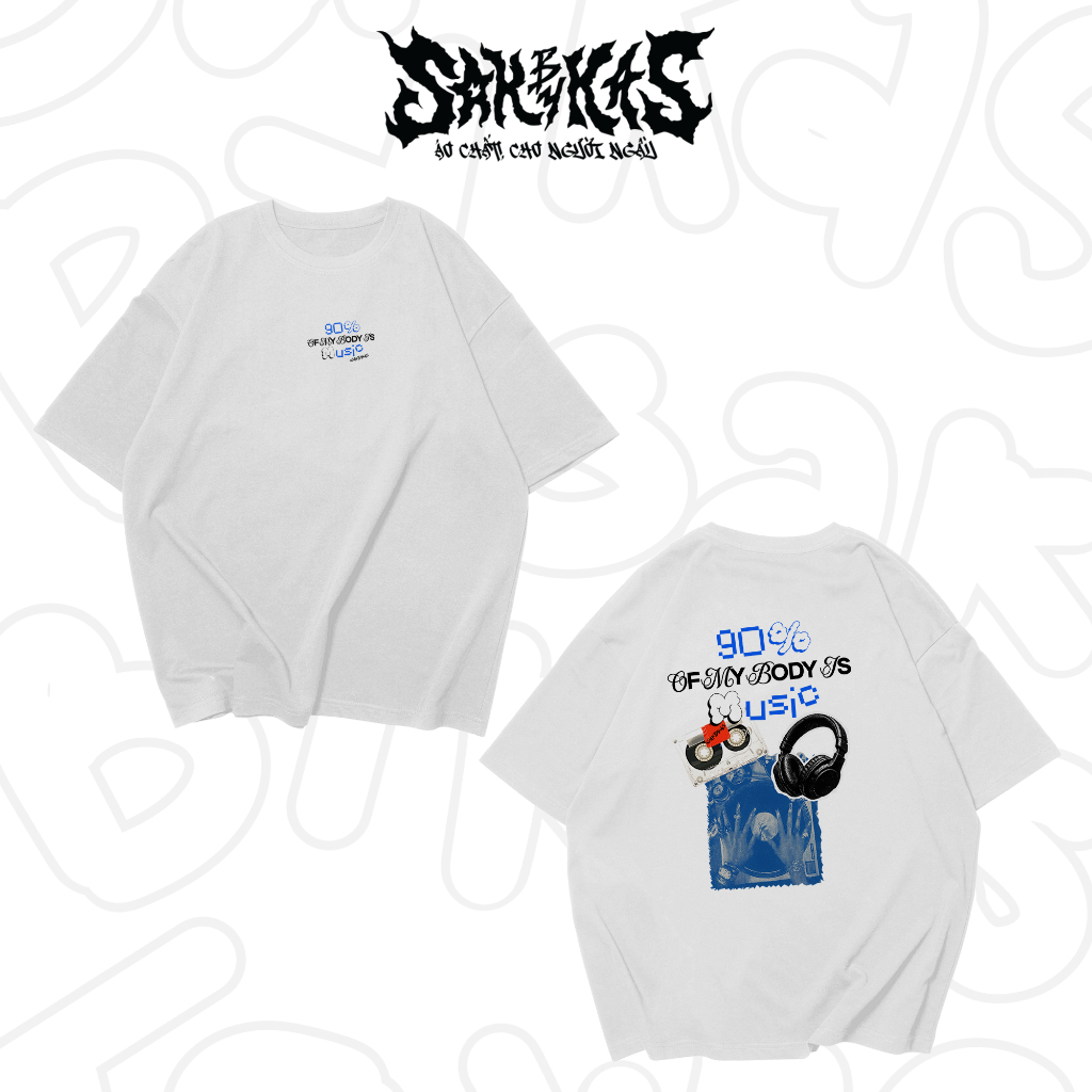 Sakbykas 90% Of My Body Is Music Loose T-Shirt (90% My Body Is Music)