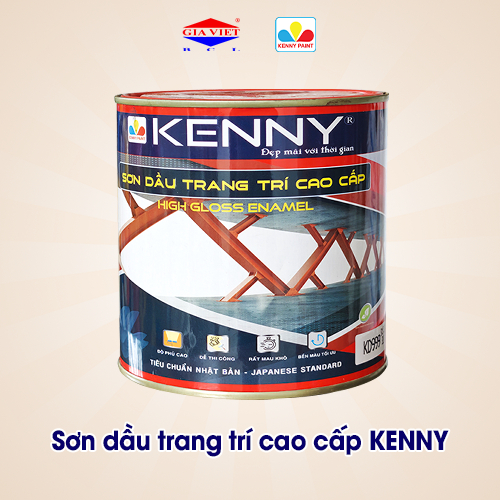 KENNY KD999 สีน้ํามันตกแต่งระดับพรีเมียม - สีดําเงา
