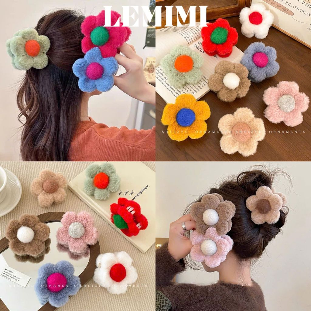 Lemi กิ๊บติดผมก้ามปู กิ๊บติดผมผู้หญิง กิ๊บติดผมก้ามปู กิ๊บติดผมรูปดอกไม้ กิ๊บติดผมขนนก ZJ090