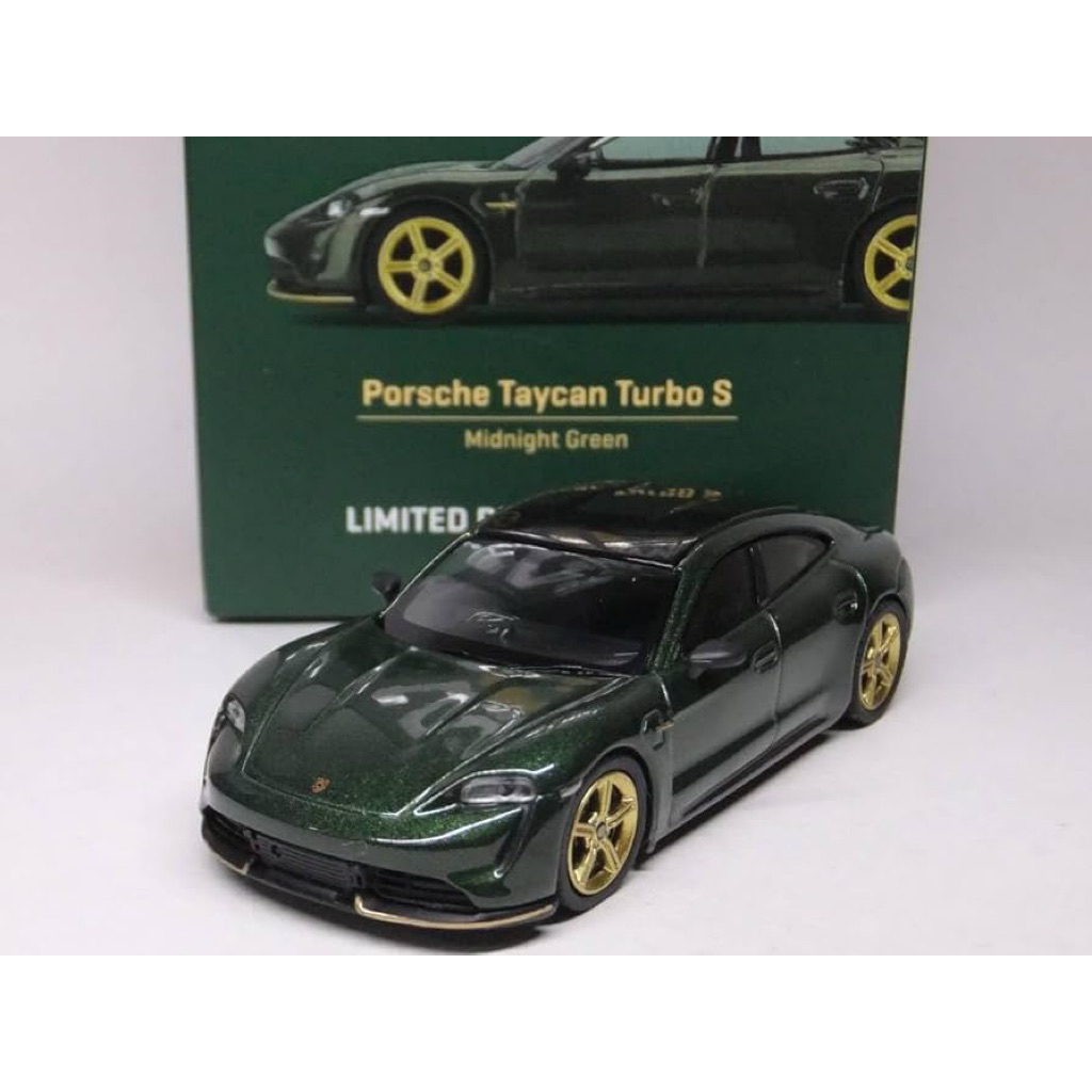 Mini GT x Tarmac Works Posche Taycan Turbo S รถโมเดล