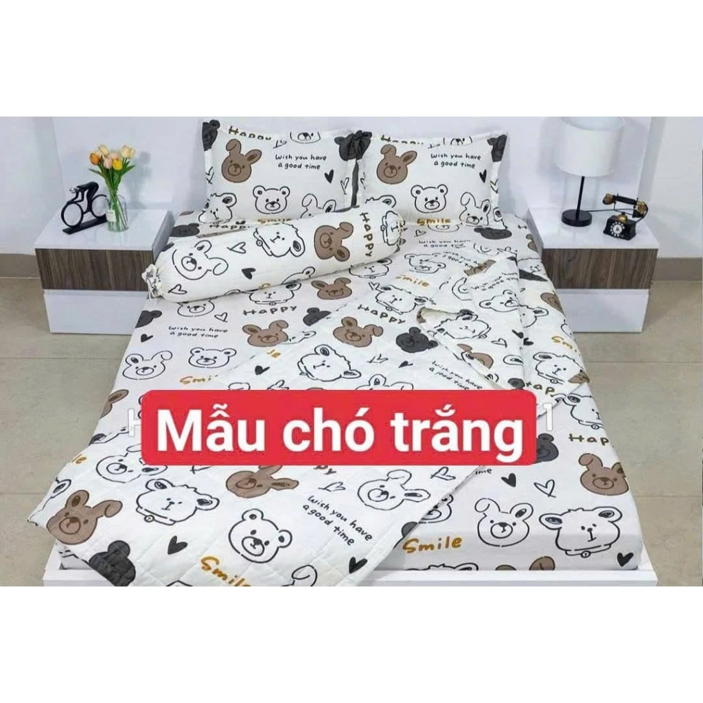 ชุดเครื่องนอน 4 ชิ้น ผ้าฝ้ายโพลี ลายดัลเมเชี่ยนสีดำ thumbnail 7