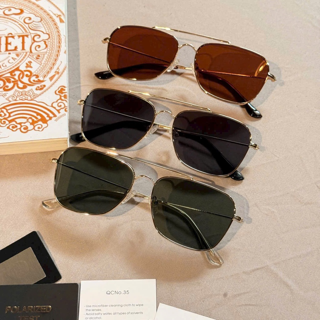 S0J0S แว่นกันแดดบางและเบาพร้อมเลนส์โพลาไรซ์แท้