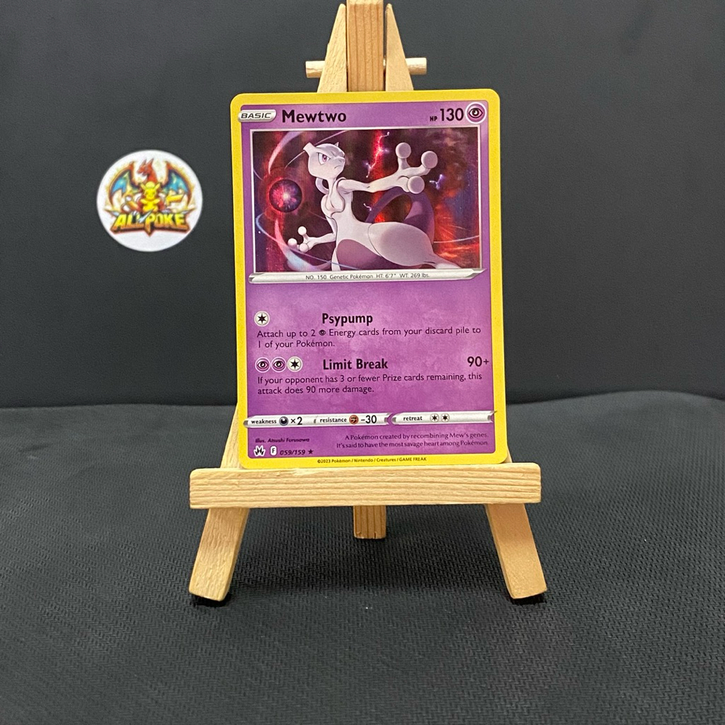การ์ด [ Pokemon TCG- การ์ดเกม ] Mewtwo - 059/159 - Holo Rare Reverse Holo -M-NM