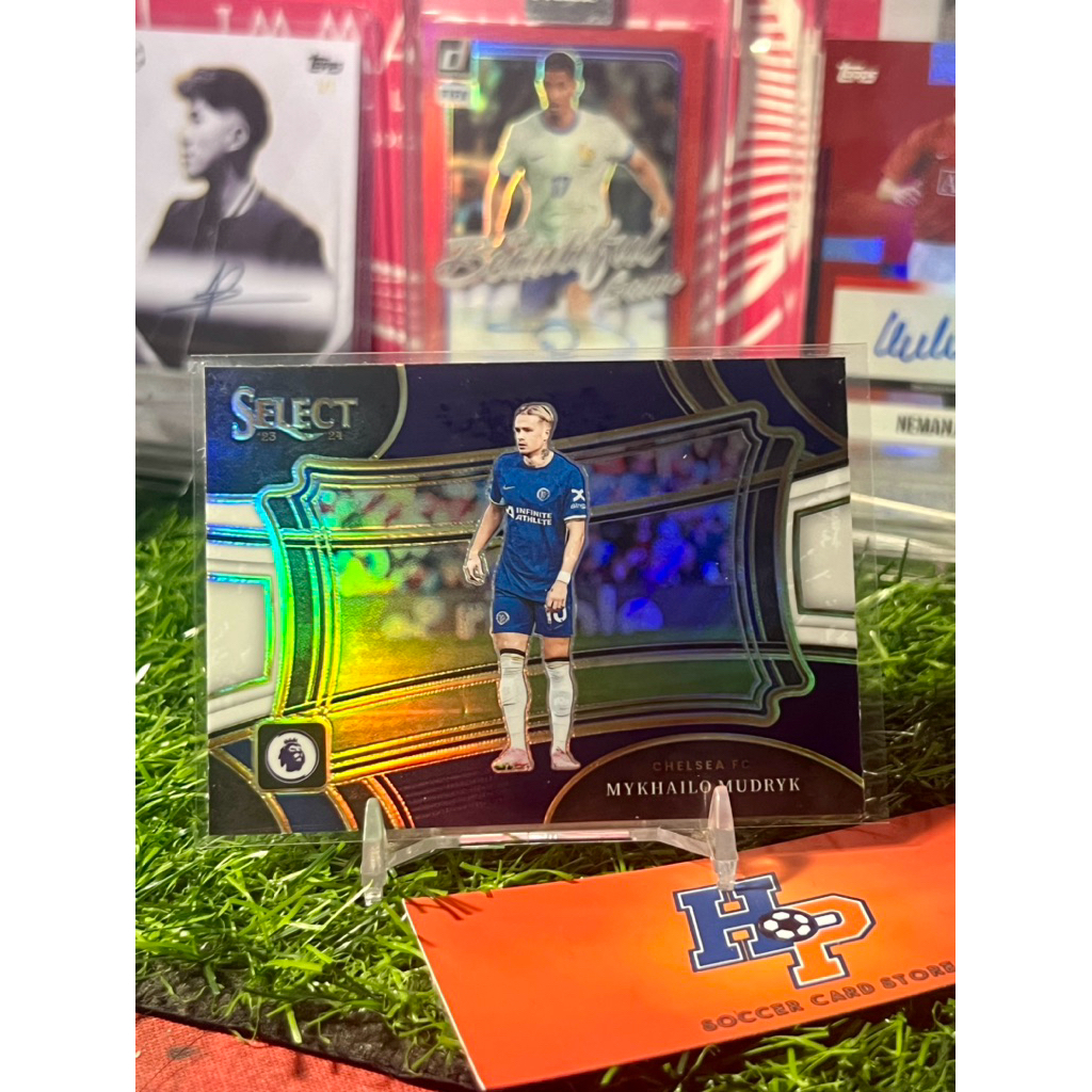 Mykhailo Mudryk Purple Field Level Silver Panini Select EPL 2023/24 การ์ดฟุตบอล