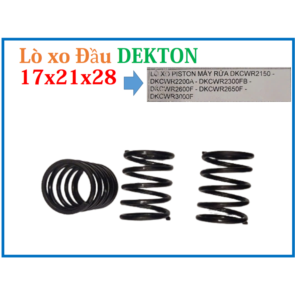 XO DEKTON - (SMALL) COMBO 3 DEKTON CAR WASHING MACHINE SPRINGS CODE: (DKCWR) 2150, 2200A, 2300FB, 26