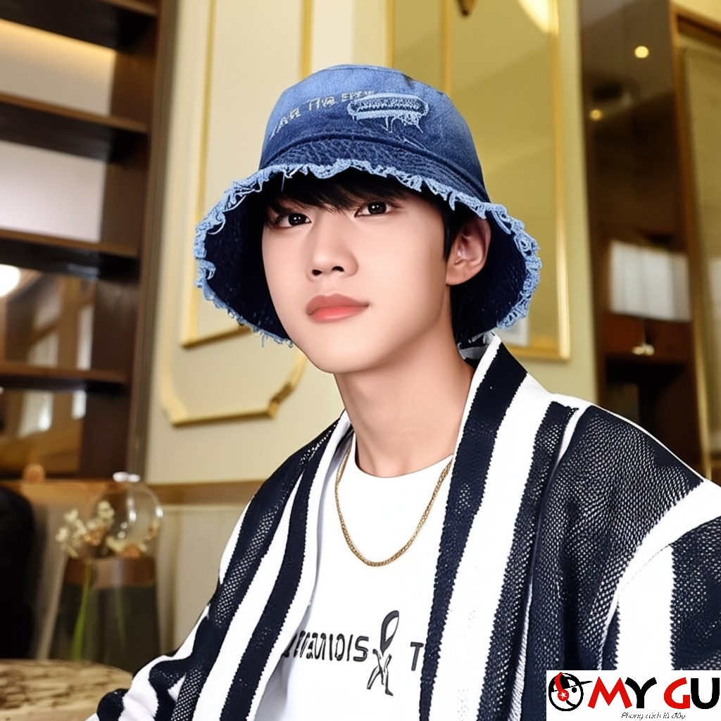 ARE THE REASON Personality U-shaped Jean Bucket Hat M839 - Dynamic Ulzzang Style
