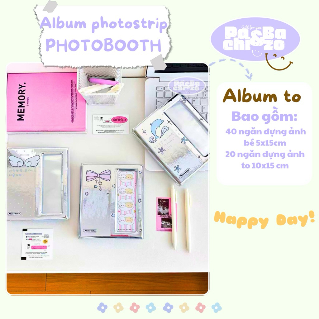 Photobooth Korean Vibe Glitter Silver Album - การเก็บรักษาความทรงจําที่สวยงาม