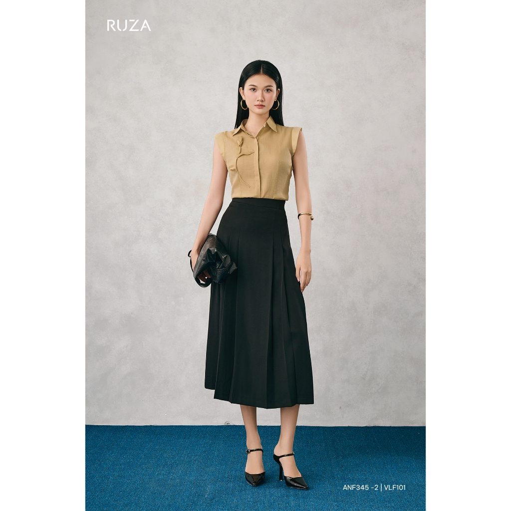 RUZA กระโปรงจีบสํานักงานหรูหราของผู้หญิง VLF101 VLF102