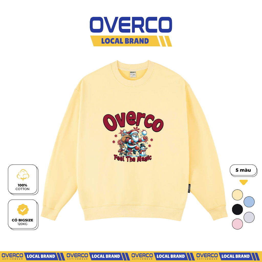 เสื้อกันหนาวซานตาคลอสผ้าฝ้ายคุณภาพสูง Unisex Overco Local Brand - O4F7
