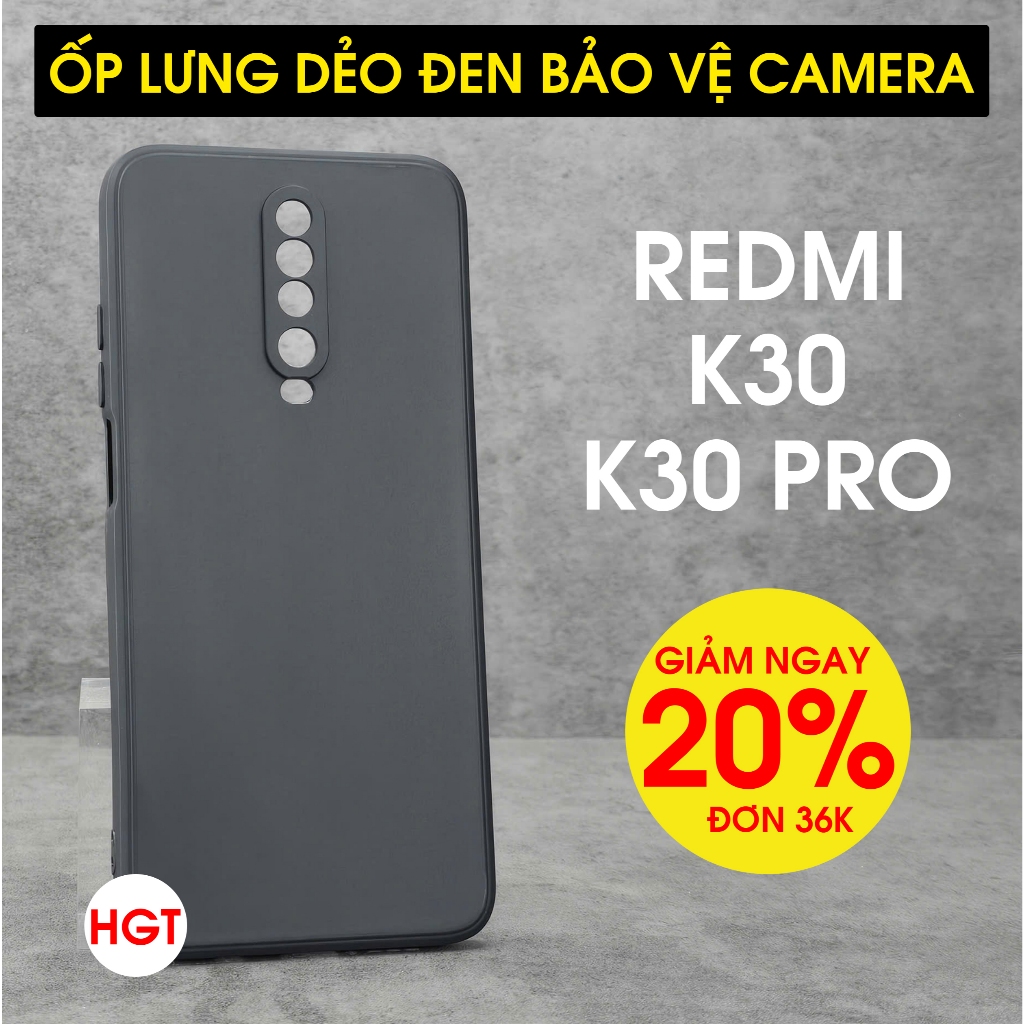 Redmi K30 / Redmi K30 Pro / Redmi K30 Ultra Premium เคสป้องกันกล้องแบบยืดหยุ่นสีดํา