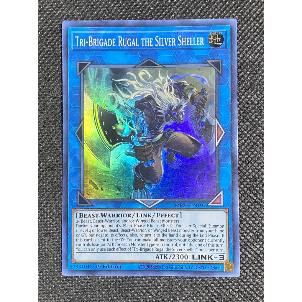 Mp21 [Yugioh Watermelon] Tri Brigade Rugal the Silver Sheller card – Super Rare - ฟรีลิงค์ห่อพลาสติก