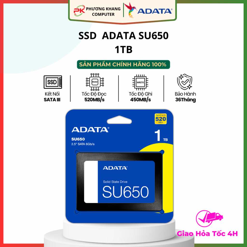 SSD ADATA SU650 SATA III 2.5" 256GB / 512GB / 1TB