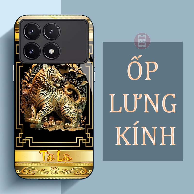 XIAOMI REDMI K70, K70E, K70 PRO Case กระจกนิรภัยกลับพิมพ์ด้วย 12 ราศีแห่งโชคลาภ