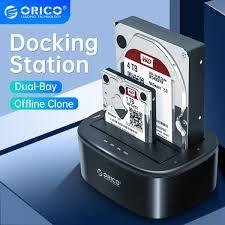 Docking 1 / 2 Slots: 3.5 "และ 2.5" SATA 3 USB 3.0 ORICO 6218US3