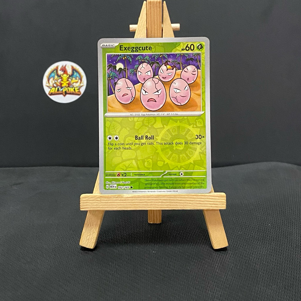 การ์ด [ การ์ดเกม Pokemon TCG- ] Exeggcute - 102/165 - Common Reverse Holo -M-NM