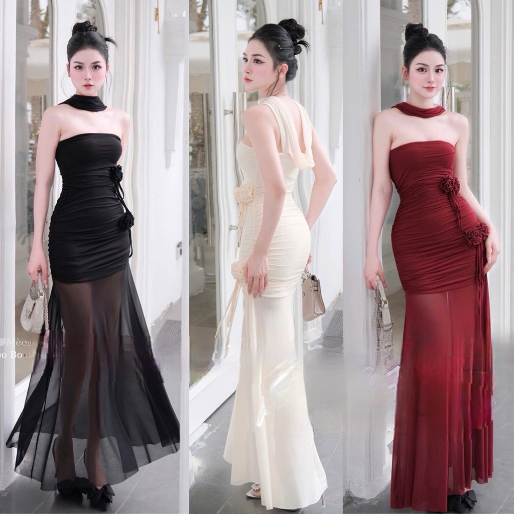 แม็กซี่เดรสตาข่ายคอน่ารัก210 LPG