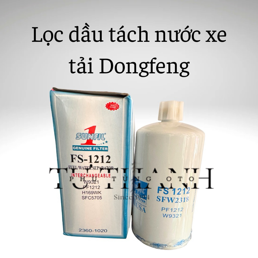 กรองน้ํามันเครื่องแยกน้ํารถบรรทุก Dongfeng จีน - FS1212/ SFC 5705