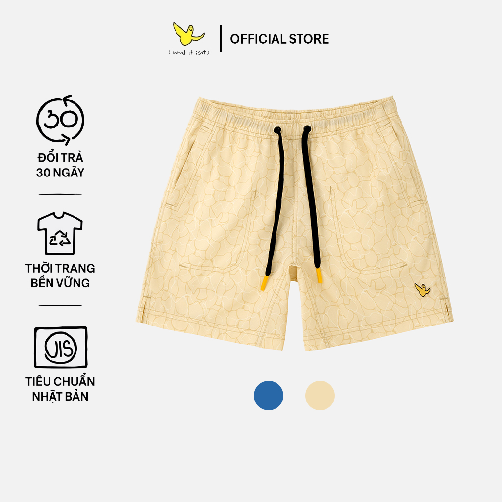 กางเกงขาสั้นพิมพ์ลาย Ripples - isNt อะไร