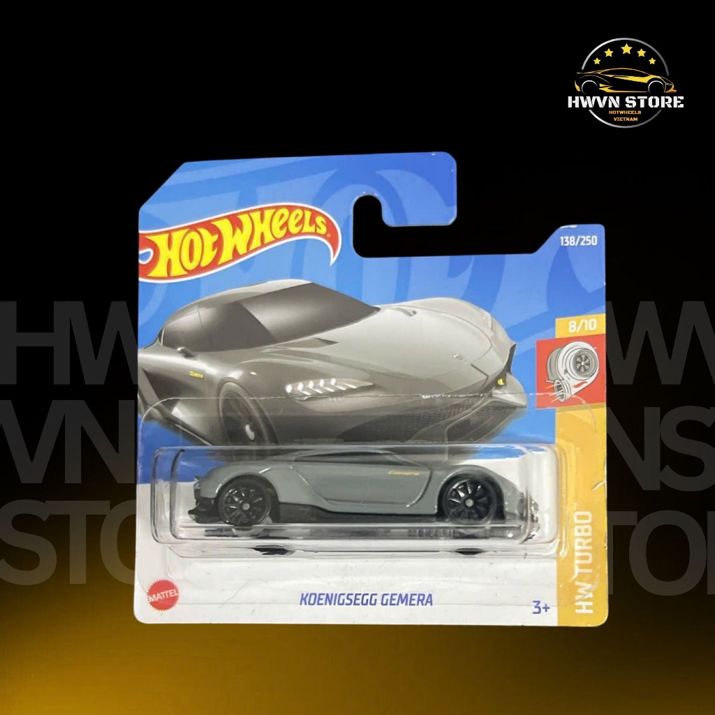 Hotwheels Card Short Koenigsegg Gemera รถรุ่น สีเทา