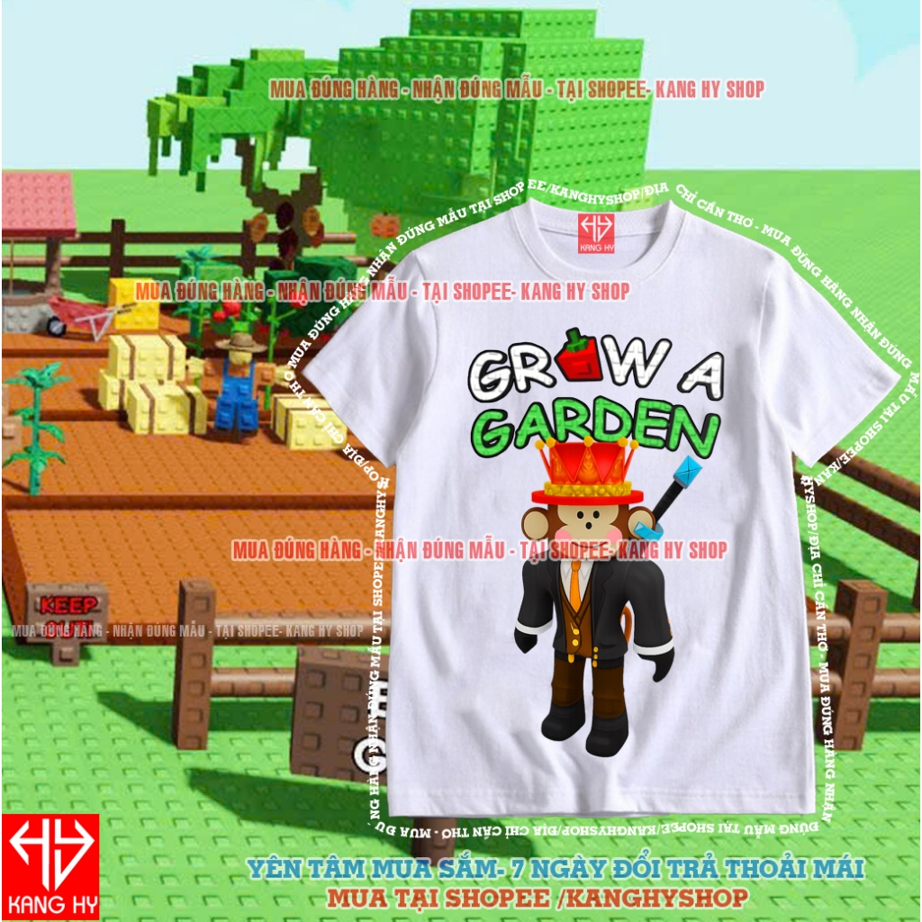 Jandel grow a garden roblox เสื้อยืดสําหรับเด็กชายและเด็กหญิงทุกขนาด F793