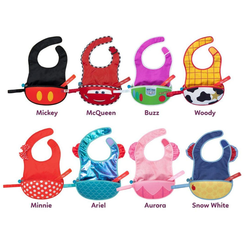 B.BOX DISNEY VERSION BIB WITH EASY TO CLEAN BAG ฟรี SPOON ซิลิโคน 1 ชิ้น สําหรับเด็กทารก