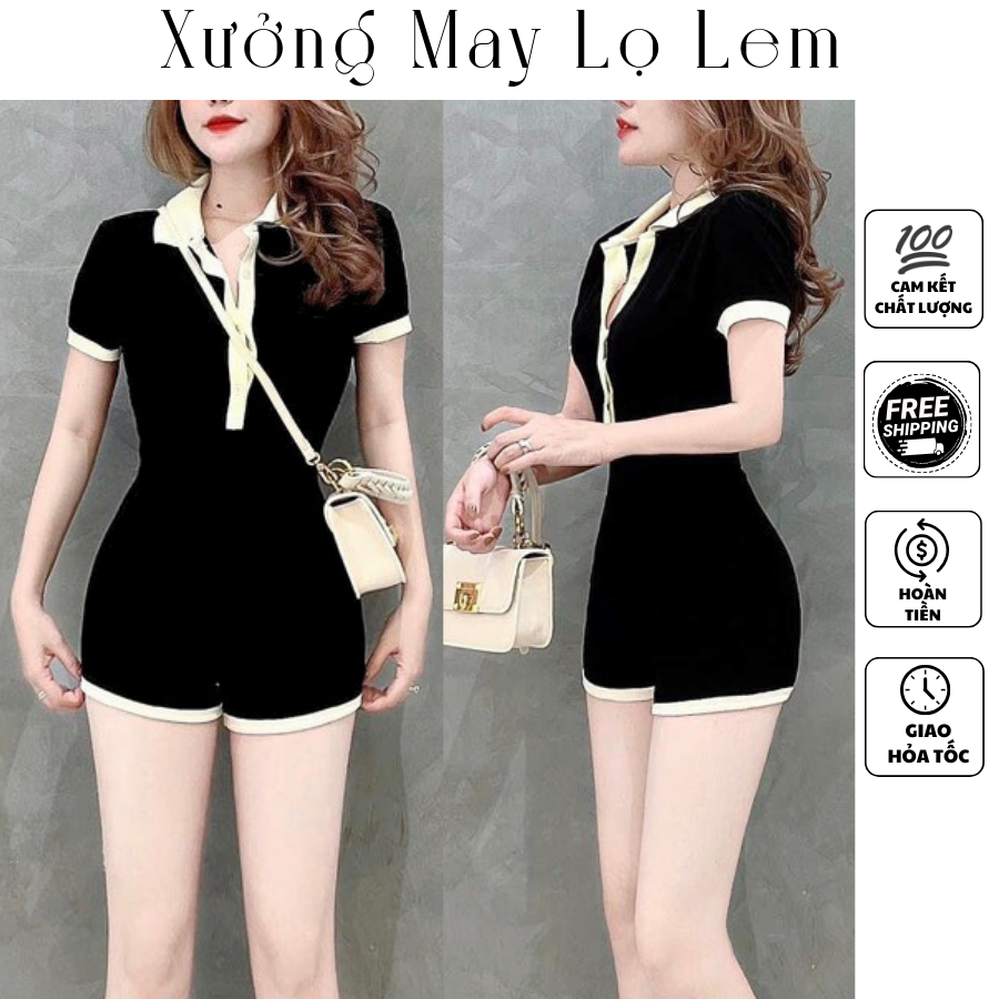 (HCMC EXPRESS) จั้มสูทต้นขาพร้อมคอ (ไม้จิ้มฟันหนา qc) K4742_XUONGMAYLOLEM