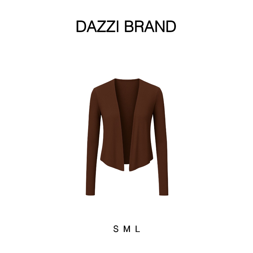 DAZZI K03 คาร์ดิแกนเฉียงยาวทําจากผ้าฝ้ายเนื้อเนียน - รูปที่ 6