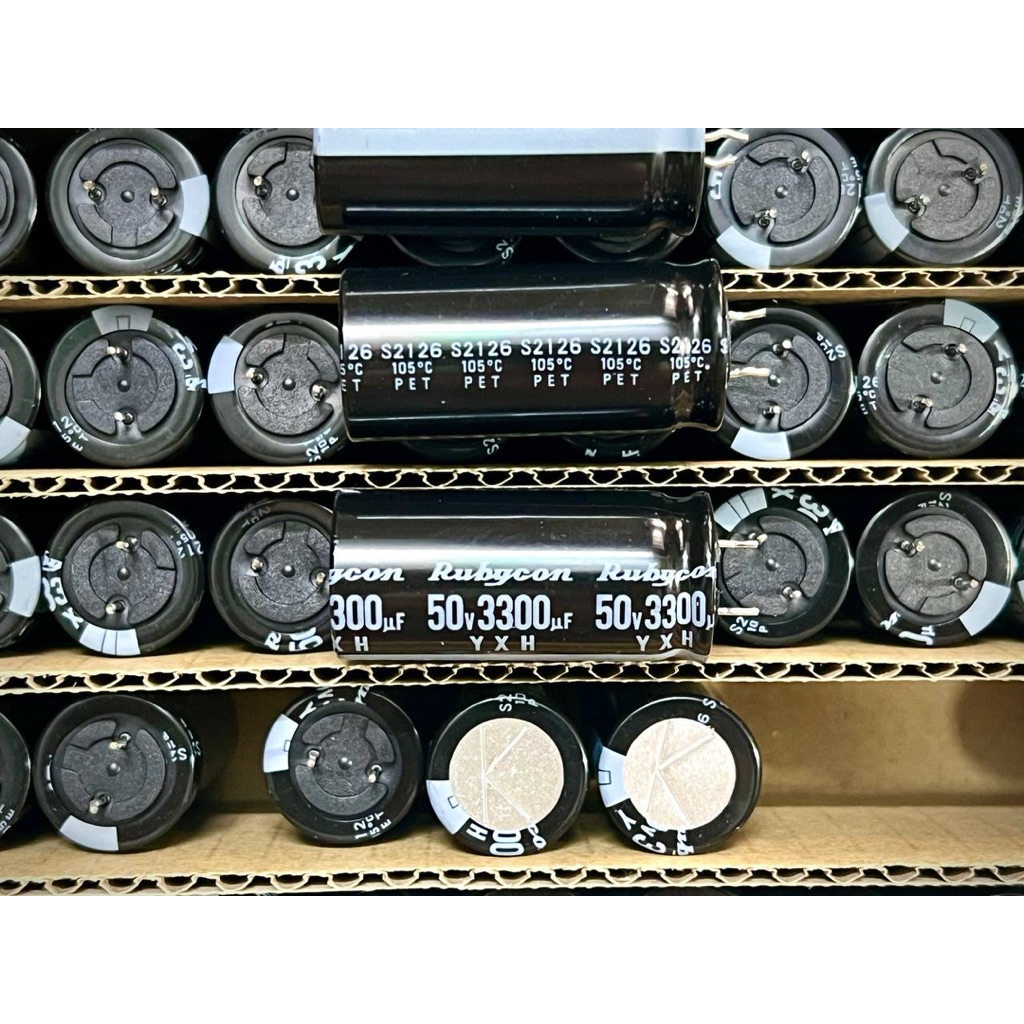 [ 2 ชิ้น ] Rubycon YXH Capacitor 50V 3300UF 50V, 50V3300UF, 3300UF50V (ขนาด: 18x40mm) ใหม่ญี่ปุ่น