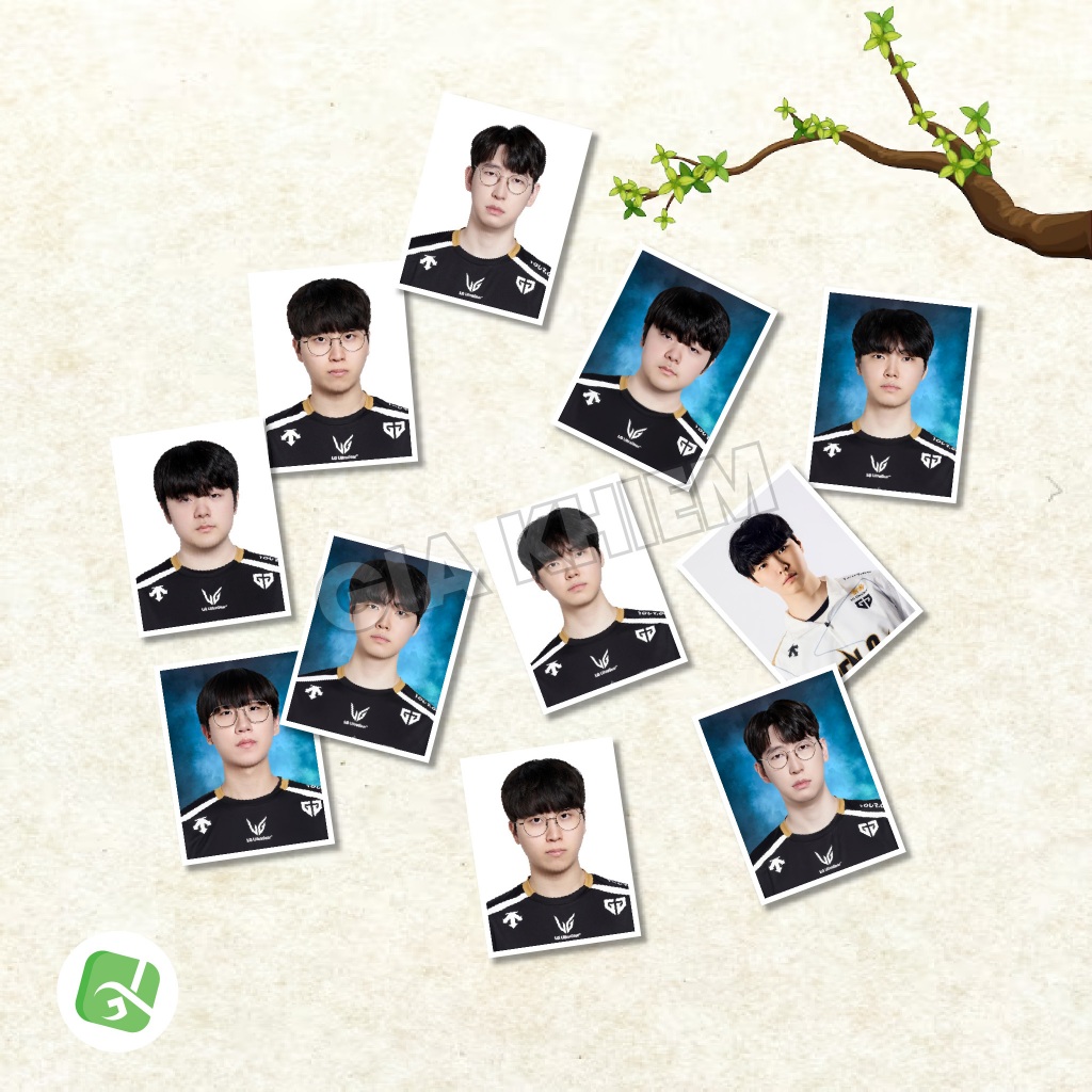 ID Photo 3x4 Gen.G Esports LoL League of Legends - Canyon - Chovy - Duro - Kiin - ไม้บรรทัด