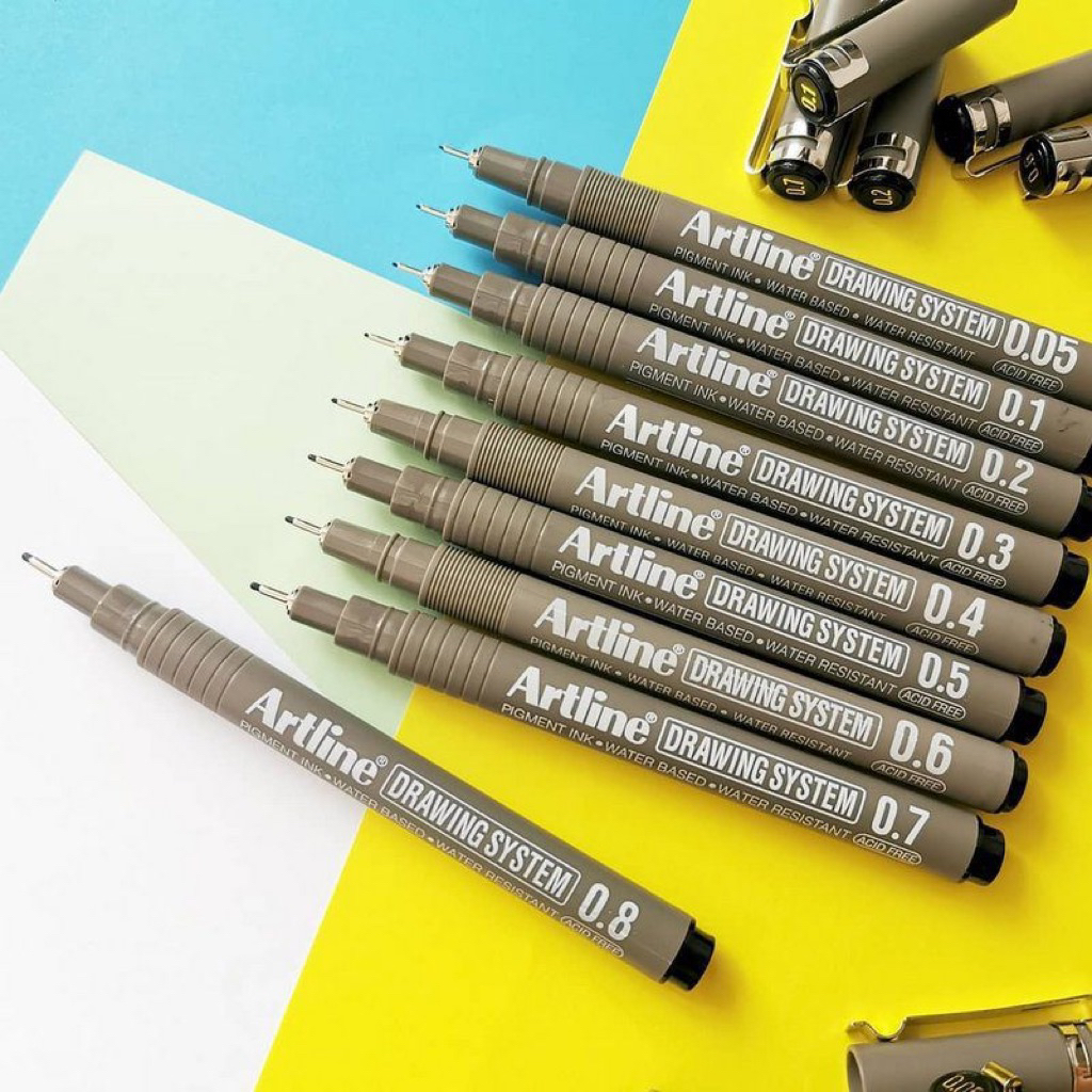 Artline Technical Drawing Pen nib 0,03-0.8 mm สินค้าของแท้