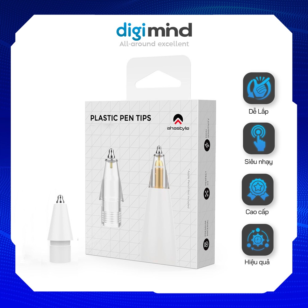 AhaStyle ปากกาโลหะทดแทน Nib สําหรับ Apple Pencil 1 / 2 / 3 / Pro – การเขียนและการวาดภาพที่ราบรื่น ทน