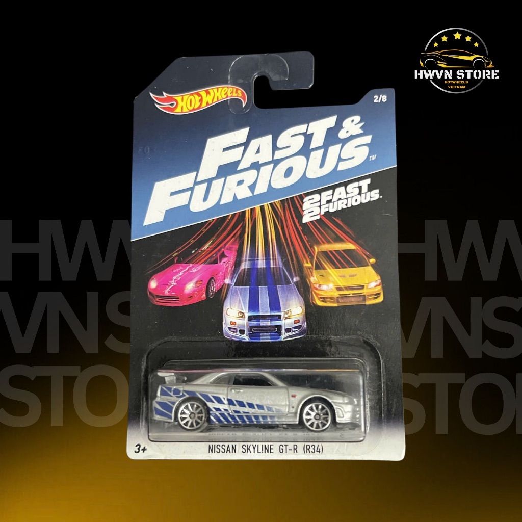 Hotwheels Fast Furious Nissan Skyline R34 รถโมเดล