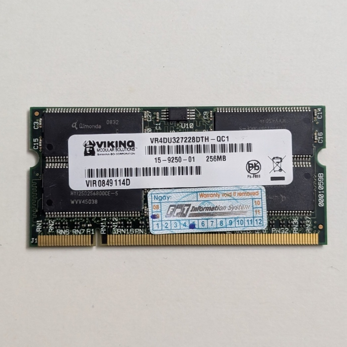 256MB DDR RAM PC2700 SODIMM 200pin 333MHZ