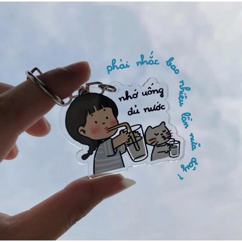 GIFT KEYCHAIN - REMEMBER TO DRINCE ENOUGH WATER - NORMAL SHOP