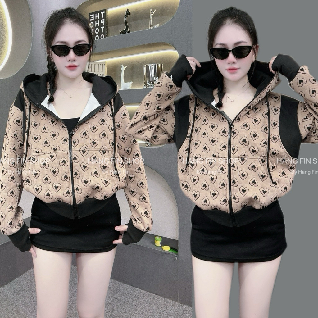 เสื้อแจ็คเก็ตโฟมหัวใจหนา 6 กระเป๋า By Hang Fin Shop