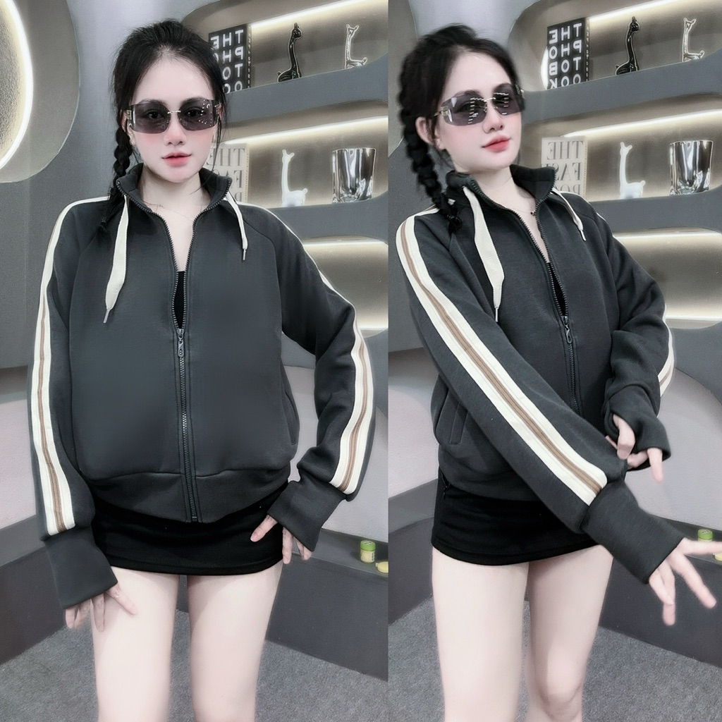 (รหัส A80) เสื้อแจ็คเก็ตคอเต่า "PC COTTON" เข็มขัดลายกว้าง 6 กระเป๋าวัสดุหนาสวยไม่มี Ruffles By Hang