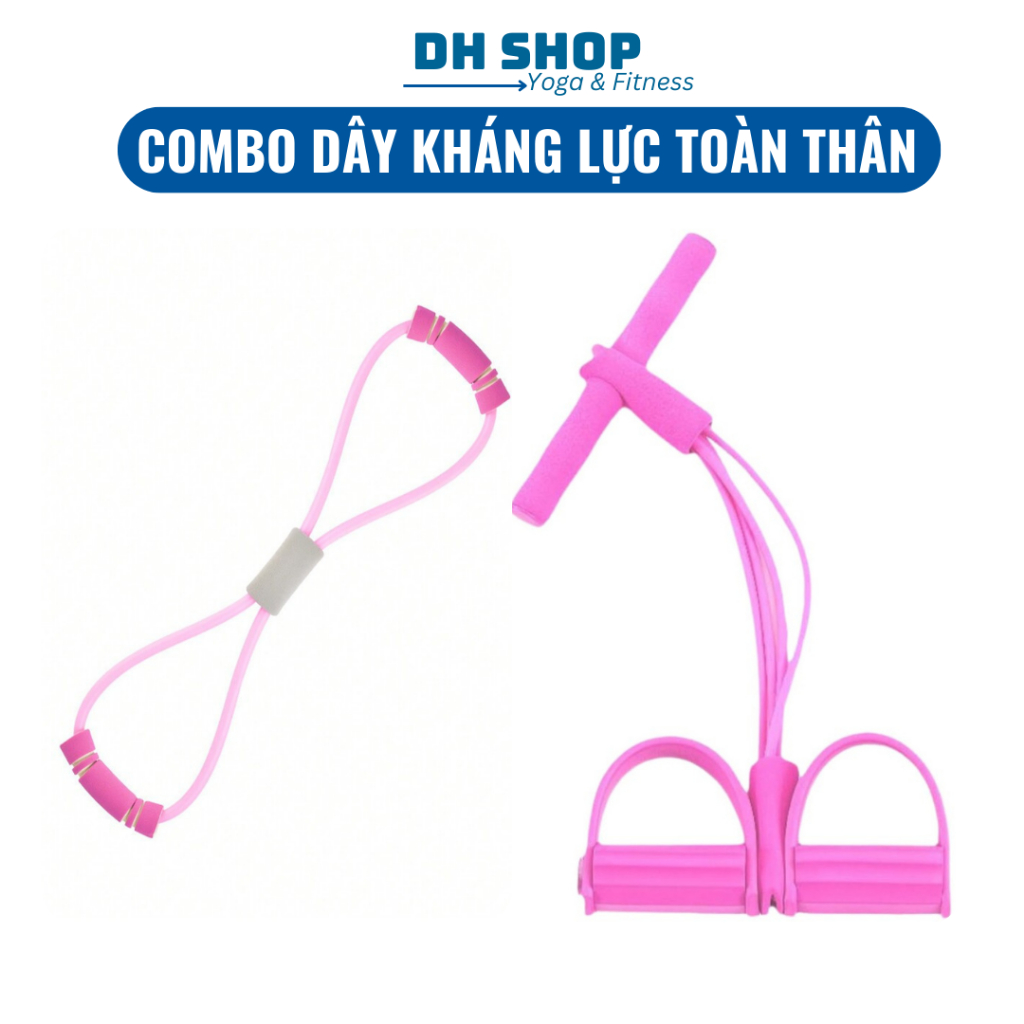 DH SHOP Combo ยางยืดออกกําลังกาย 4 หลอด Combo ยางยืดออกกําลังกายสําหรับฝึกกล้ามเนื้อหน้าท้องที่บ้าน